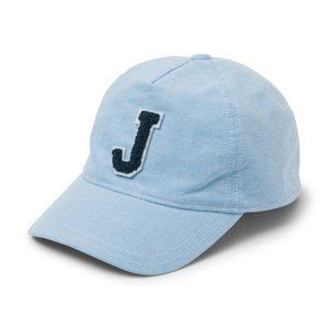 Janie and Jack Sky Blue Oxford Logo Cap (12-24M and Boys 6-8)
